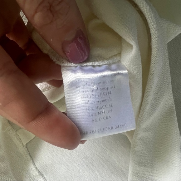 Eileen Fisher Slim Ankle Cropped Pull On Pants, Bone White, Women’s Size Small - Picture 5 of 9